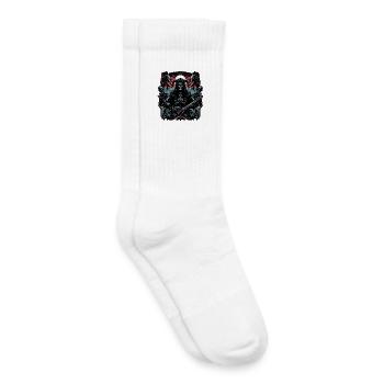 Tod mit Sensenmann Gitarre - Kinder Tennissocken - Weiß - Rechts