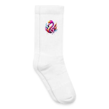Flamingo - Kinder Tennissocken - Weiß - Rechts
