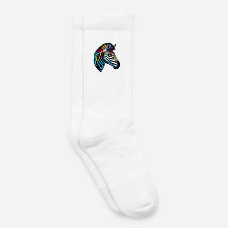 Zebra - Kinder Tennissocken - Weiß