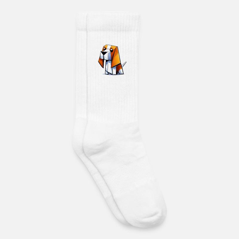 Beagle Hund - Kinder Tennissocken - Weiß
