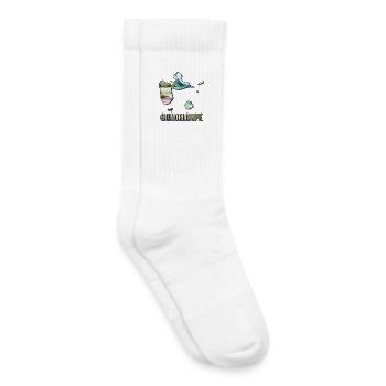 Carte aquarelle Guadeloupe - Chaussettes de tennis bio enfant - blanc - Droite