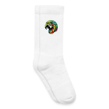 Harlekin-Papagei - Kinder Tennissocken - Weiß - Rechts