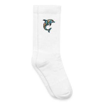 Dauphin - Chaussettes de tennis bio enfant - blanc - Droite