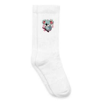 Koala - Chaussettes de tennis bio enfant - blanc - Droite