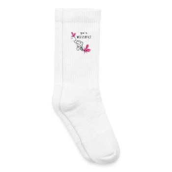 Vous êtes merveilleux - Chaussettes de tennis bio enfant - blanc - Droite