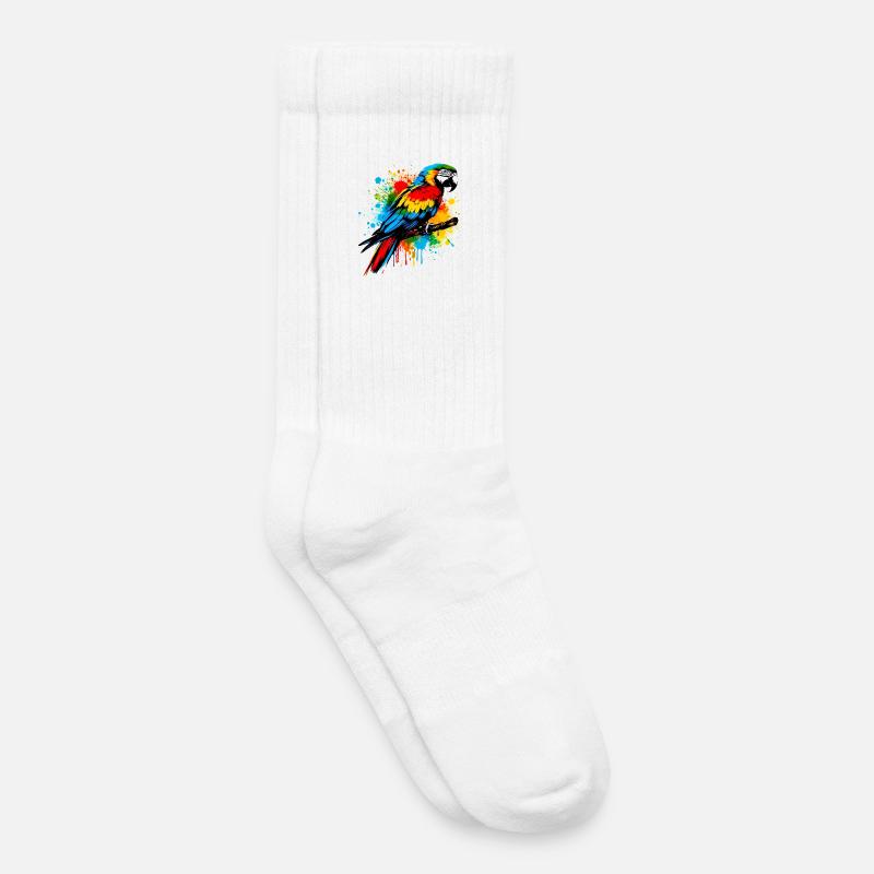 Papagei - Kinder Tennissocken - Weiß