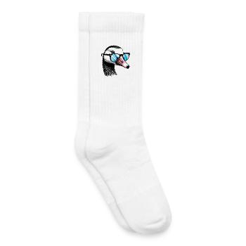 Gans mit Brille - Kinder Tennissocken - Weiß - Rechts