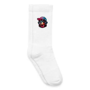 Chien - Chaussettes de tennis bio enfant - blanc - Droite