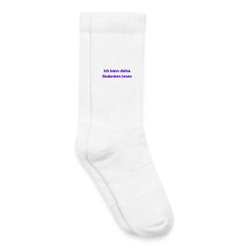 Je peux lire dans tes pensées - Chaussettes de tennis bio enfant - blanc - Droite