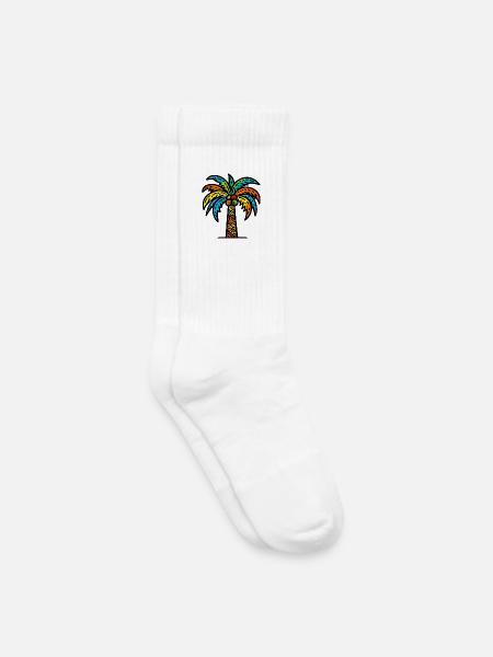 Palme - Kinder Tennissocken - Weiß