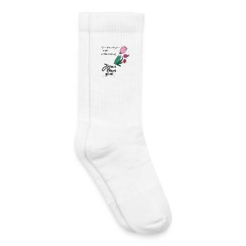 La bénédiction de Dieu le jour de votre anniversaire - Chaussettes de tennis bio enfant - blanc - Droite