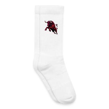 Taureau - Chaussettes de tennis bio enfant - blanc - Droite