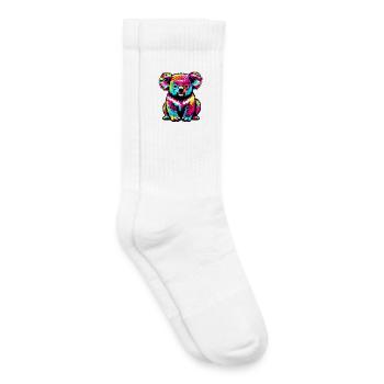 Koala - Chaussettes de tennis bio enfant - blanc - Droite