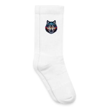 Wolf - Kids Tennis Socks - white - Right
