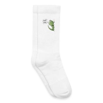 Guck Guck T-Rex Dino I Tyrannosaurus Dinosaurier - Kinder Tennissocken - Weiß - Rechts