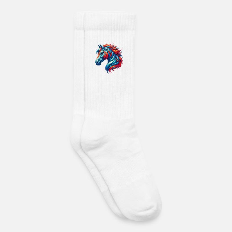 Pferd - Kinder Tennissocken - Weiß