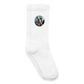 Hunde Wandern / Bergsteiger Hund - Kinder Tennissocken - Weiß - Rechts