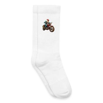 Chickens Motorcycle - Kids Tennis Socks - white - Right