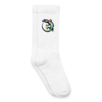 Gecko - Chaussettes de tennis bio enfant - blanc - Droite
