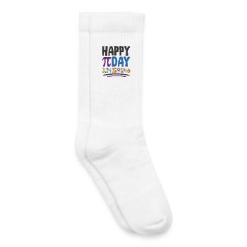 Bonne journée Pi - Chaussettes de tennis bio enfant - blanc - Droite