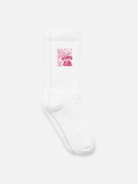 Call for Love Hotline Ästhetik - Kinder Tennissocken - Weiß