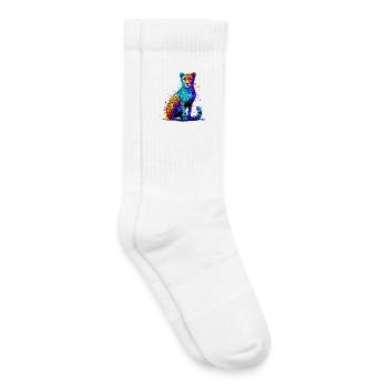 Cheetah - Kids Tennis Socks - white - Right