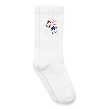 Il y a toujours un carnaval - Chaussettes de tennis bio enfant - blanc - Droite