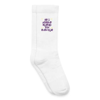 Positive Energy – Motivation for All - Kids Tennis Socks - white - Right