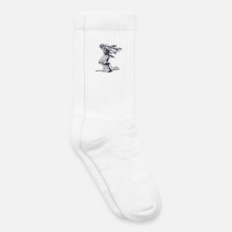 Der Freiheits-Tänzer - Kinder Tennissocken - Weiß