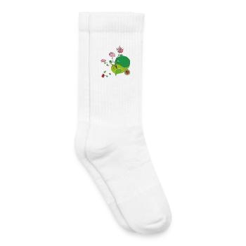 Flower with ladybug - Kids Tennis Socks - white - Right