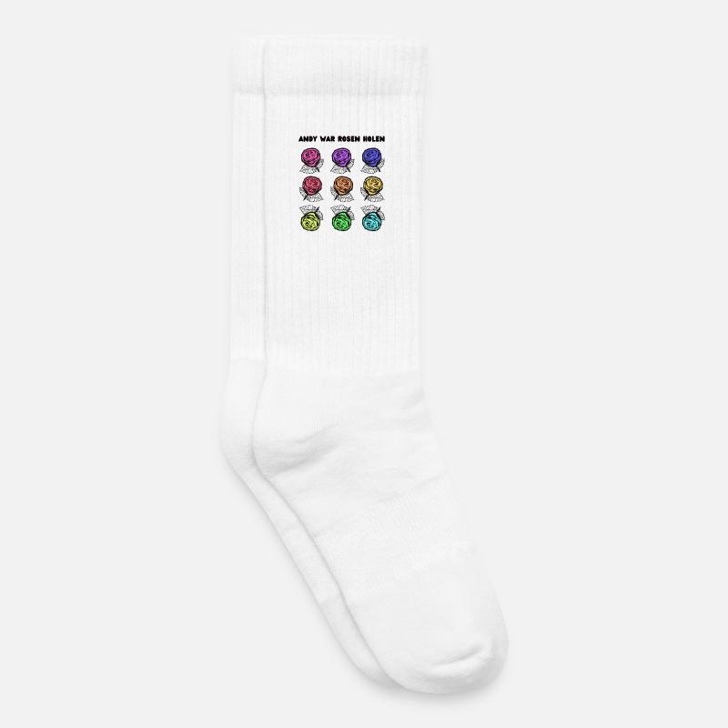 Andy war Rosen holen - Kinder Tennissocken - Weiß