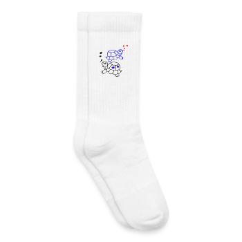 Schildkröten im Meer - Kinder Tennissocken - Weiß - Rechts