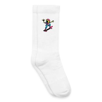 Skater Alien - Kinder Tennissocken - Weiß - Rechts