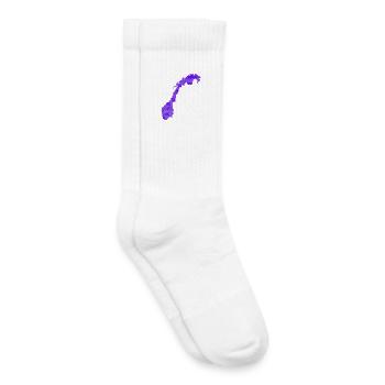 Norvège - Norvège - Norvège - Drapeau - Scandinavie - Chaussettes de tennis bio enfant - blanc - Droite
