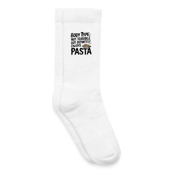 Profitez de la citation sur le type de corps des pâtes - Chaussettes de tennis bio enfant - blanc - Droite