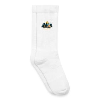 Aventure Nocturne en Nature - Chaussettes de tennis bio enfant - blanc - Droite