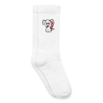 snail naughty tongue sticking out nasty small cool - Kids Tennis Socks - white - Right