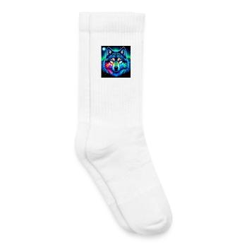 Wolf - Kids Tennis Socks - white - Right