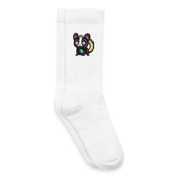 Stinktier Halloween Comic Lustig - Kinder Tennissocken - Weiß - Rechts