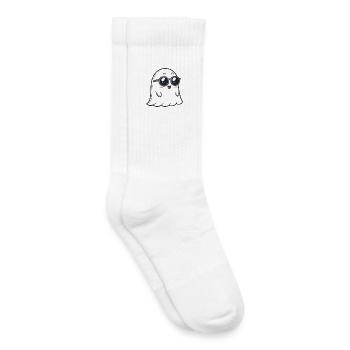 Fantôme Doux Lunettes Noires - Chaussettes de tennis bio enfant - blanc - Droite