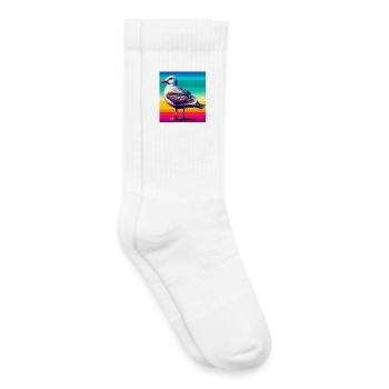 mouette - Chaussettes de tennis bio enfant - blanc - Droite