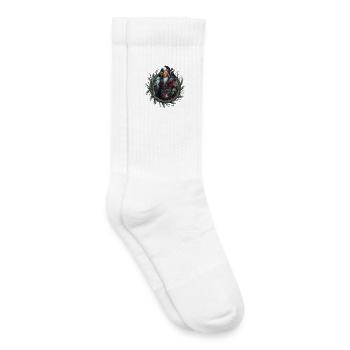Crâne de Santa Invierno - Chaussettes de tennis bio enfant - blanc - Droite