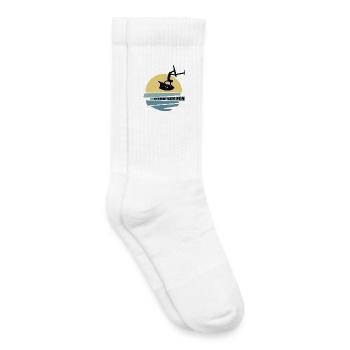Wingfoil Sonnenuntergang - Kinder Tennissocken - Weiß - Rechts