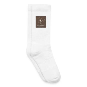 Machine à café Line art Café - Chaussettes de tennis bio enfant - blanc - Droite