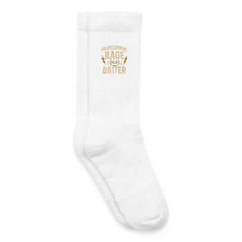 Professioneller Wutköder, lustiger Spruch - Kinder Tennissocken - Weiß - Rechts