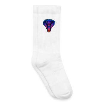 Illustration de dégradé de cobra néon - Chaussettes de tennis bio enfant - blanc - Droite