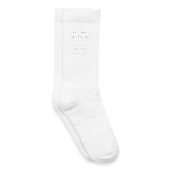 Techno House, Electro Festival, Hardstyle, EDM - Chaussettes de tennis bio enfant - blanc - Droite