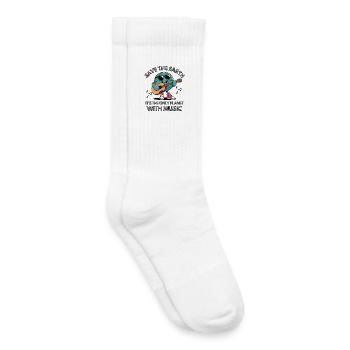 Save the Earth -It's the only Planet with Music - Kinder Tennissocken - Weiß - Rechts