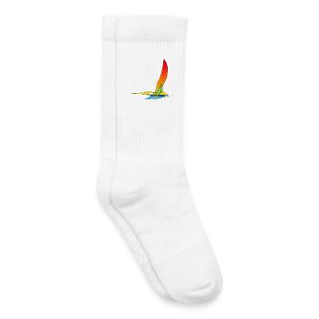 Der Vogel und das Segelboot - Kinder Tennissocken - Weiß - Rechts