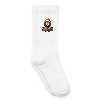 Cadeaux de Noël Lion - Chaussettes de tennis bio enfant - blanc - Droite